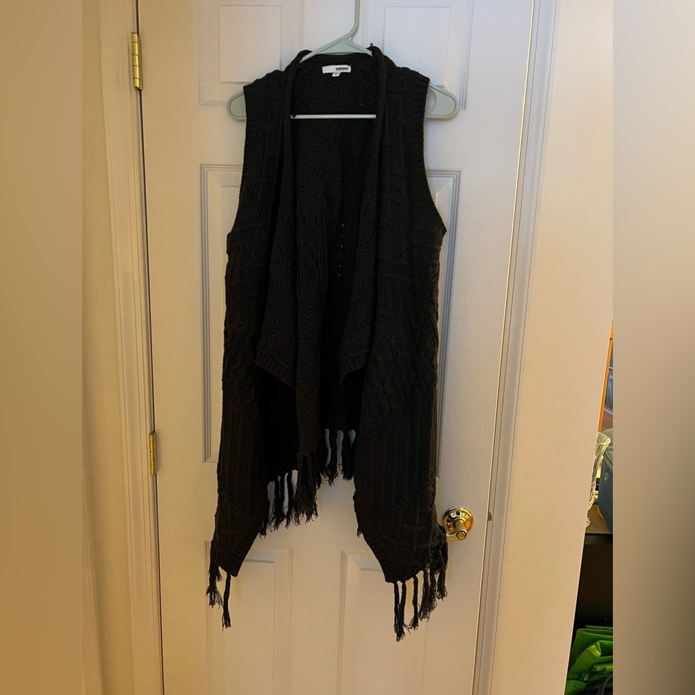 Charcoal Grey sleeveless sweater vest